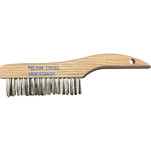 Brosses de nettoyage &agrave; manche en patin, Acier inoxydable, 4 x 16 rangs de fils, Longueur 10" M & M Nord Ouest Inc
