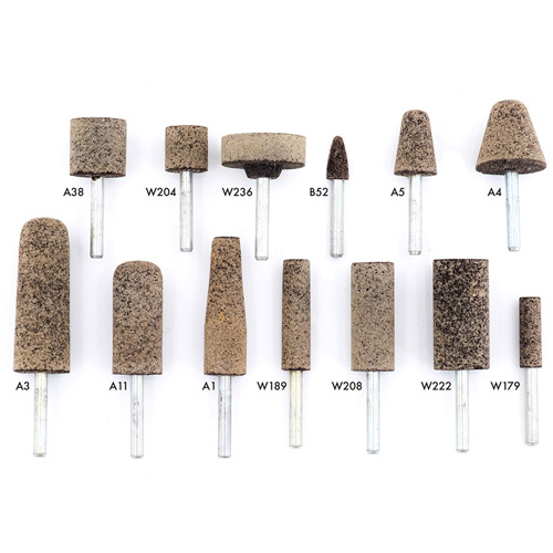 A36Q Resin Bonded Mounted Points, A11, Aluminum Oxide, 11/16" Dia., 2" L, 36 Grit M & M Nord Ouest Inc