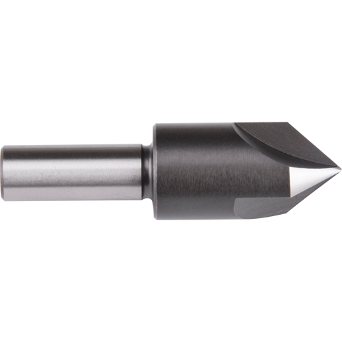 Straight Shank Countersink, 3/8", High Speed Steel, 60° Angle, 3 Flutes M & M Nord Ouest Inc