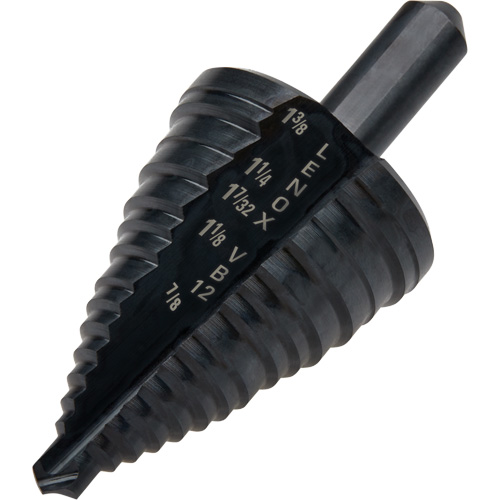 Foret &eacute;tag&eacute; no 12, 7/8" - 1-3/8", Incr&eacute;ments de 3/8", Acier rapide M & M Nord Ouest Inc
