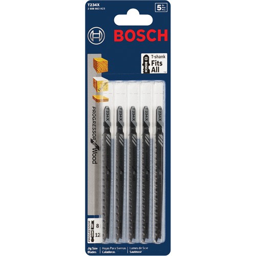 Lame de scie sauteuse, Acier &agrave; haute teneur en carbone, Tige en T, 4-5/8" lo, 8-12 dents par pouce M & M Nord Ouest Inc
