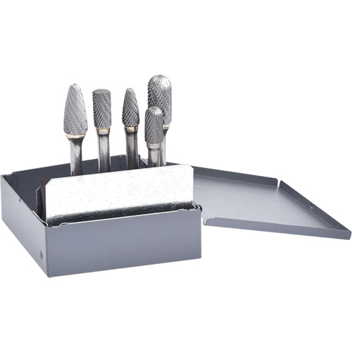 Jeu de fraises en carbure &agrave; double coupe, 5 morceaux M & M Nord Ouest Inc