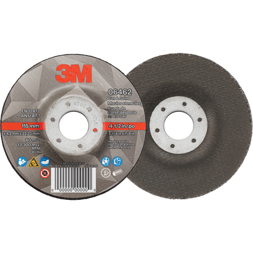 Meule &agrave; tronçonner, 4-1/2" x 1/8", Arbre de 7/8", Type 27, C&eacute;ramique M & M Nord Ouest Inc