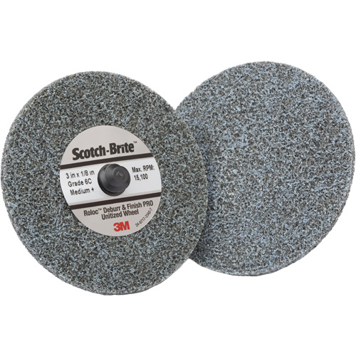 Roloc Deburr & Finish Pro TR Unitized Wheel, 2" x 1/4", Medium Grit, Ceramic M & M Nord Ouest Inc