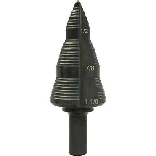 Foret &eacute;tag&eacute; &agrave; trous multiples no 9, 3/16" - 1-1/8", Acier rapide M & M Nord Ouest Inc