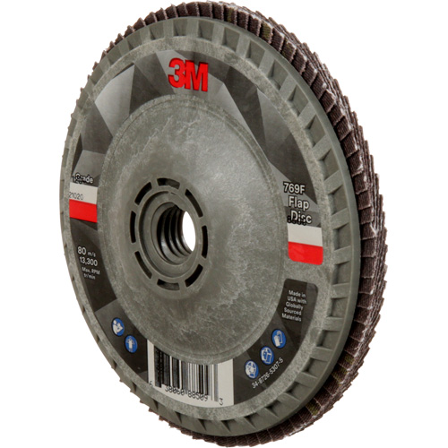 769F Quick Change Flap Disc, 4-1/2" x 5/8"-11, Type 27, 120+ Grit, Ceramic M & M Nord Ouest Inc
