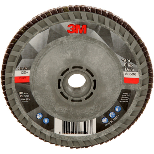 769F Quick Change Flap Disc, 4-1/2" x 5/8"-11, Type 29, 120+ Grit, Ceramic M & M Nord Ouest Inc