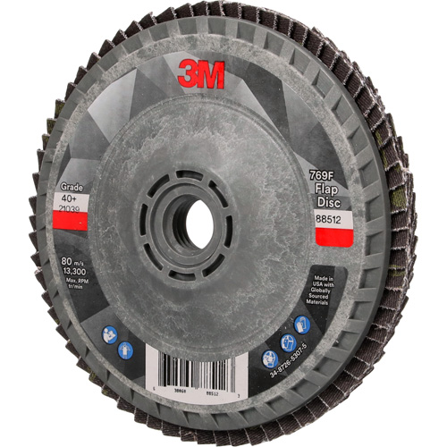 769F Quick Change Flap Disc, 4-1/2" x 5/8"-11, Type 27, 40+ Grit, Ceramic M & M Nord Ouest Inc