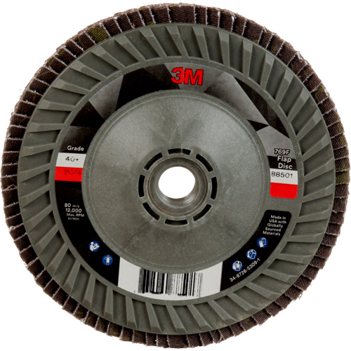 Disque &agrave; lamelles &agrave; changement rapide 769F, 5" x 5/8"-11, Type 29, Grain 40+, C&eacute;ramique M & M Nord Ouest Inc