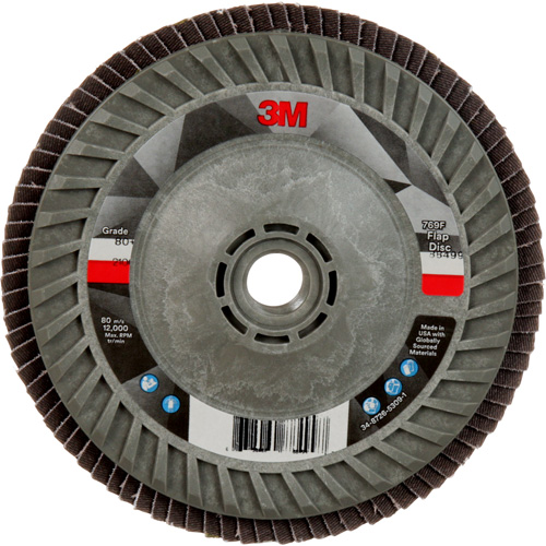Disque &agrave; lamelles &agrave; changement rapide 769F, 5" x 5/8"-11, Type 29, Grain 80+, C&eacute;ramique M & M Nord Ouest Inc