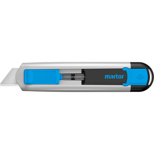 Couteau de s&eacute;curit&eacute; r&eacute;tractable Secubase 525 avec lame &agrave; pointe &eacute;mouss&eacute;e, 18 mm, Prise en Aluminium M & M Nord Ouest Inc