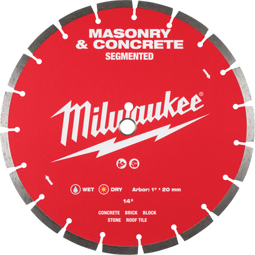 Segmented Masonry & Concrete Diamond Blade, 14", Stone/Concrete/Brick/Tile Use M & M Nord Ouest Inc