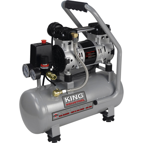 Compresseur &agrave; air sans huile ultra silencieux, Essence, 3 gal., 135 PSI M & M Nord Ouest Inc