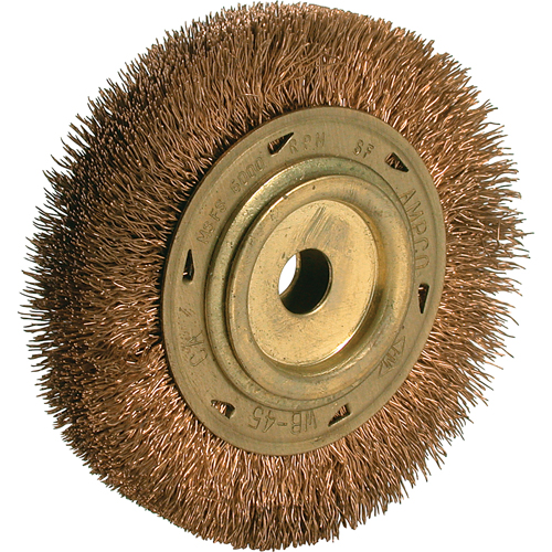 Brosse &agrave; fils cr&ecirc;p&eacute;s pour outils &eacute;lectriques, 6" dia., Arbre 5/8" M & M Nord Ouest Inc