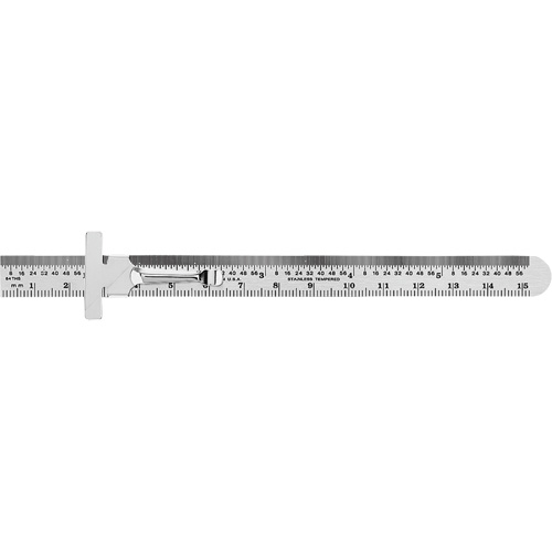 Economy Precision Flexible Ruler, 6" L, Steel M & M Nord Ouest Inc