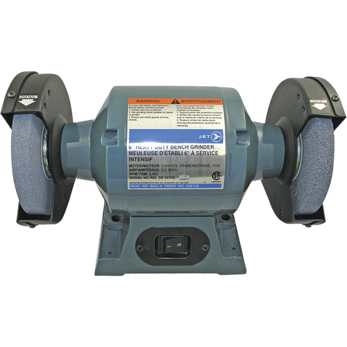 Meuleuse d'&eacute;tabli robuste BGC-6, Dia de roue 6", 1/3 CV M & M Nord Ouest Inc