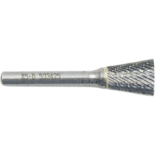 Inverted Cone Shape Burr, 3/8" Dia., 1/4" Shank, 3/8" Depth of Cut M & M Nord Ouest Inc