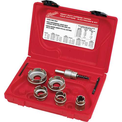 Sheet Metal Carbide Cutter Electrician's Kit, 7 Pieces M & M Nord Ouest Inc