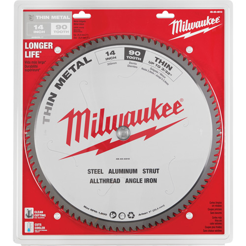 Endurance&reg; Circular Saw Blade, 14", 90 Teeth, Metal Use M & M Nord Ouest Inc