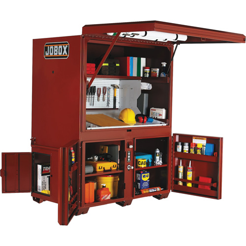 Field Office Jobsite Box, 63" W x 42" D x 80" H, Steel, Red M & M Nord Ouest Inc