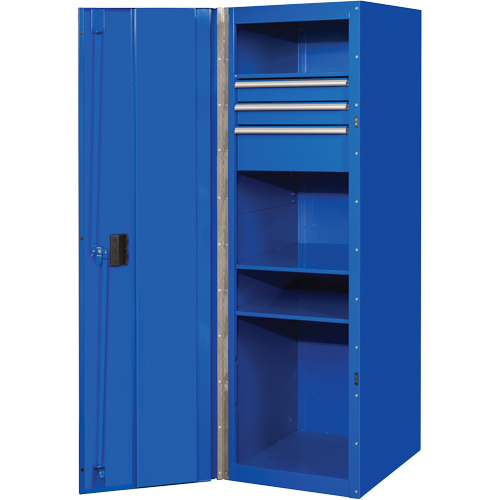 RX Series Side Cabinet, 3 Drawers, 19" W x 25" D x 61" H, Blue M & M Nord Ouest Inc