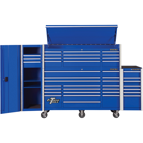 RX Series Side Cabinet, 3 Drawers, 19" W x 25" D x 61" H, Blue M & M Nord Ouest Inc