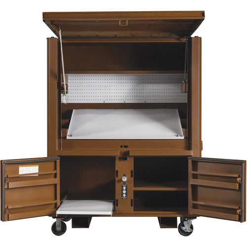 Field Office Jobsite Box, 33" W x 63" D x 80" H, Steel, Red M & M Nord Ouest Inc