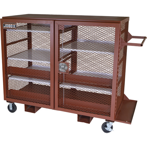 Mobile Mesh Cabinet, Steel, 49 Cubic Feet, Red M & M Nord Ouest Inc