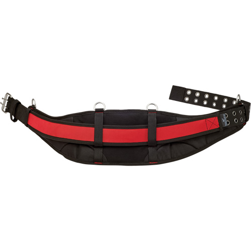 Padded Work Belt, Nylon, Black/Red M & M Nord Ouest Inc