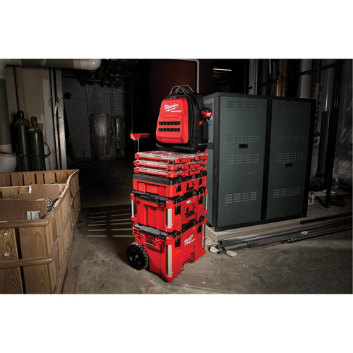 Packout Backpack, 15-3/4" L x 11-4/5" W, Black/Red, Ballistic M & M Nord Ouest Inc