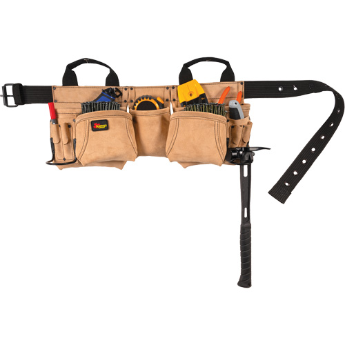 Ceinture &agrave; outils pour menuisier, Cuir, Havane M & M Nord Ouest Inc