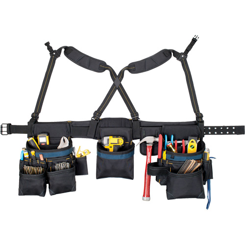 Carpenter's Tool Belt, Polyester, Black M & M Nord Ouest Inc