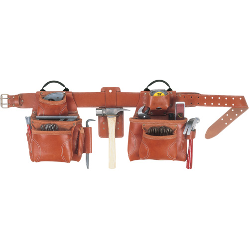 Ceinture &agrave; outils combin&eacute;e de luxe, Cuir, Havane M & M Nord Ouest Inc