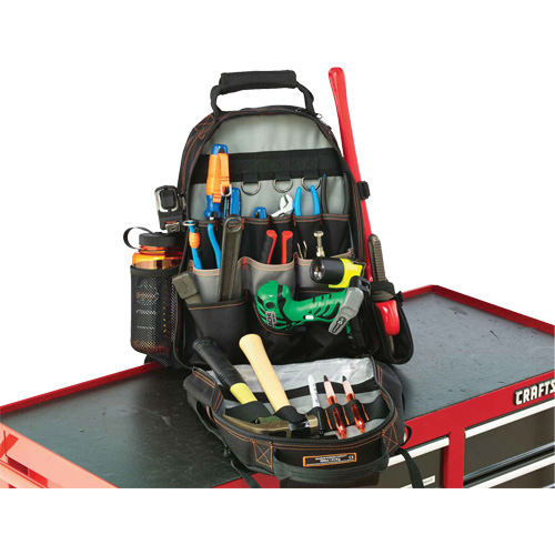 Arsenal&reg; 5843 Tool Backpack, 13-1/2" L x 8-1/2" W, Black, Polyester M & M Nord Ouest Inc