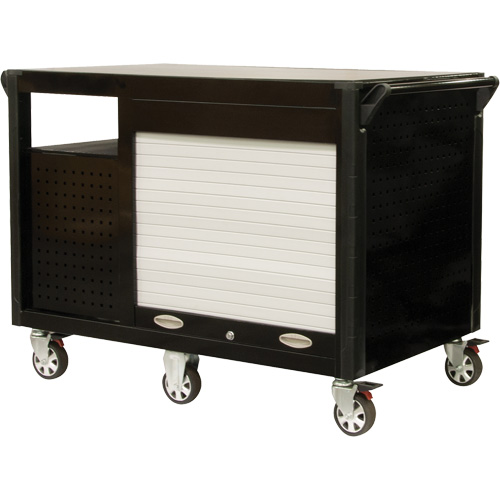 Industrial Cart, 12 Drawers, 31-5/8" L x 52-1/2" W x 40-1/4" H, Black/Orange M & M Nord Ouest Inc