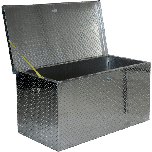 Boîte &agrave; outils portative en t&ocirc;le larm&eacute;e d'aluminium, 25-1/16" P x 49-1/4" la x 24" h, Argent M & M Nord Ouest Inc