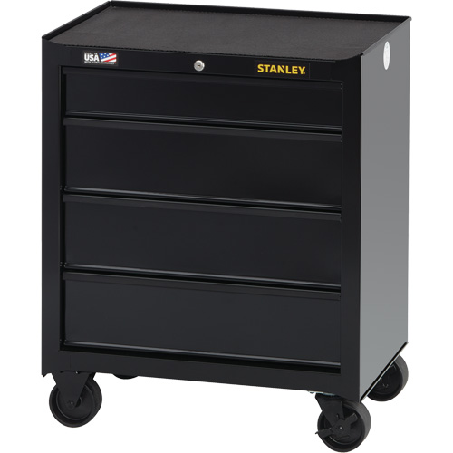 100 Series Rolling Tool Chest, 4 Drawers, 26-1/2" W x 18" D x 32" H, Black M & M Nord Ouest Inc