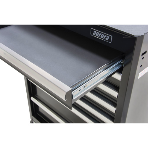 Industrial Tool Cart, 7 Drawers, 27" W x 18-3/4" D x 39" H, Black M & M Nord Ouest Inc