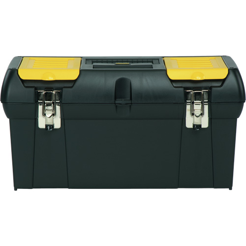 2000 Series Tool Box with Tray, 24" W x 11-1/4" D x 11" H, Black/Yellow M & M Nord Ouest Inc