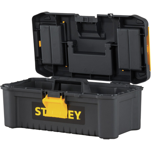 Coffre &agrave; outils avec plateau Essential, 12-1/2" la x 7-3/8" p x 5-1/8" h, Noir/Jaune M & M Nord Ouest Inc