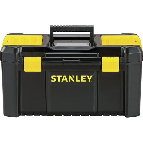 Essential&reg; Tool Box with Tray, 19" W x 9-7/8" D x 9-3/4" H, Black/Yellow M & M Nord Ouest Inc