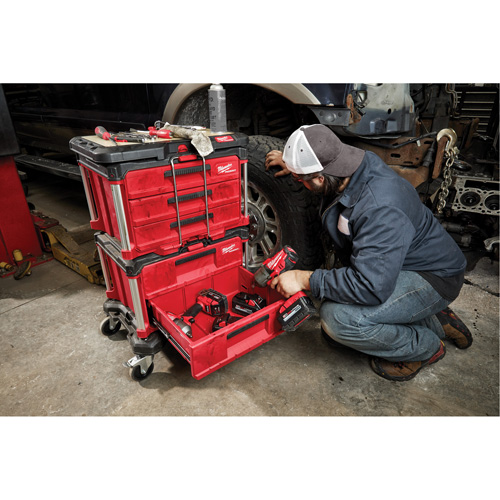 Boîte &agrave; outils avec 3 tiroirs Packout, 16-1/3" x 14-1/3" x 22-1/5", Noir/Rouge M & M Nord Ouest Inc