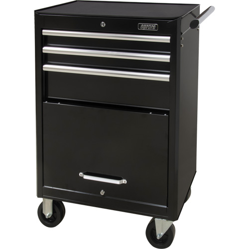 Industrial Tool Cart, 3 Drawers, 29-4/5" W x 21-1/5" D x 38-4/5" H, Black M & M Nord Ouest Inc