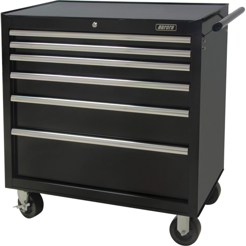 Industrial Tool Cart, 6 Drawers, 39" W x 20-4/5" D x 38-1/2" H, Black M & M Nord Ouest Inc