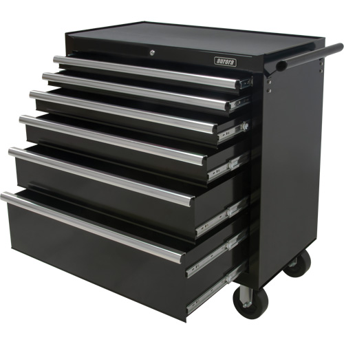 Industrial Tool Cart, 6 Drawers, 39" W x 20-4/5" D x 38-1/2" H, Black M & M Nord Ouest Inc