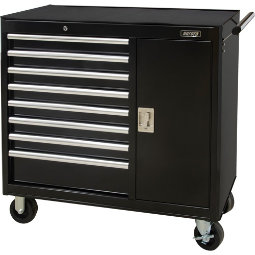 Chariot &agrave; outils industriel, 8 tiroirs, 44-3/10" la x 21-1/10" p x 36-7/10" h, Noir M & M Nord Ouest Inc