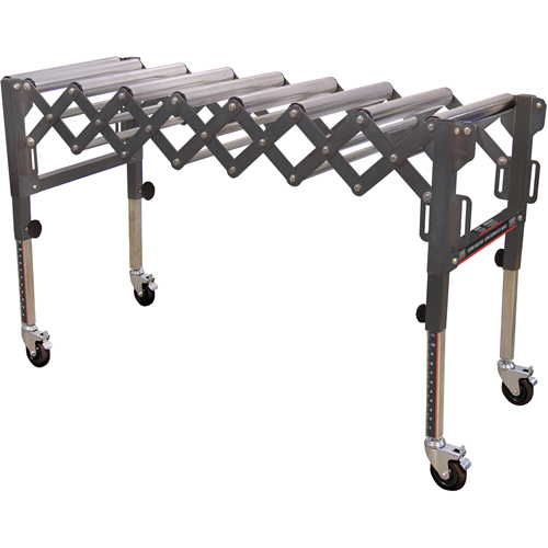 Extendable & Flexible Conveyor Roller Tables, 20" W x 52" L, 300 lbs. per lin. Ft. Capacity M & M Nord Ouest Inc