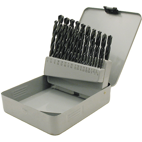 Coffret de forets en oxyde noir JET-KUT, 29 morceaux, Acier rapide M & M Nord Ouest Inc