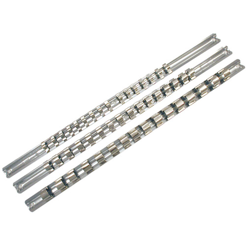 Rail porte-douilles &agrave; entraînement 1/4" SCH-14 avec 16 attaches de retenue M & M Nord Ouest Inc