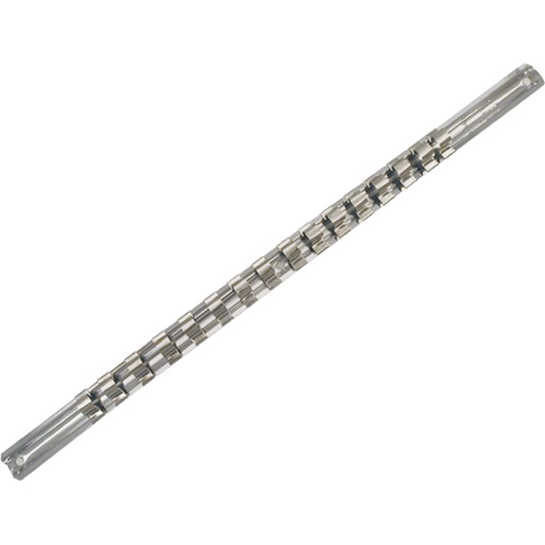 Rail porte-douilles &agrave; entraînement 3/8" SCH-38 avec 16 attaches de retenue M & M Nord Ouest Inc